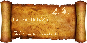 Lerner Helén névjegykártya