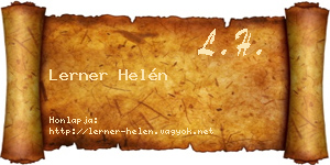 Lerner Helén névjegykártya